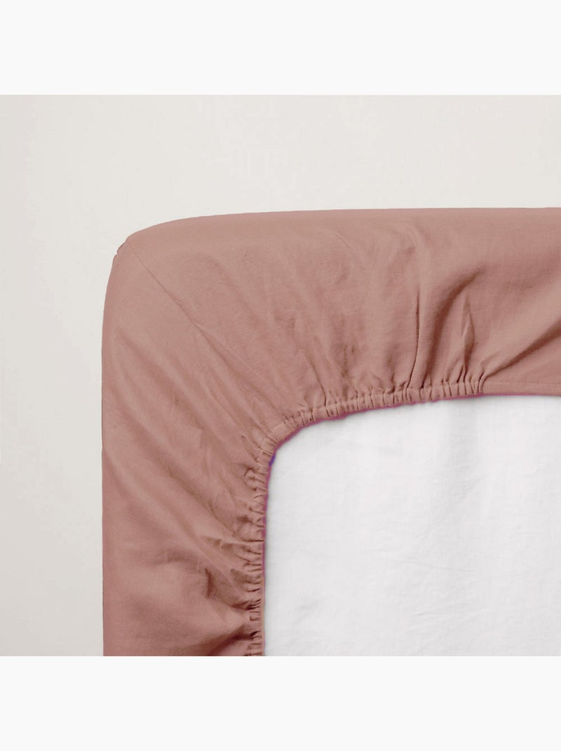 Drap-housse jersey bébé 100% coton Vieux rose - Kiabi