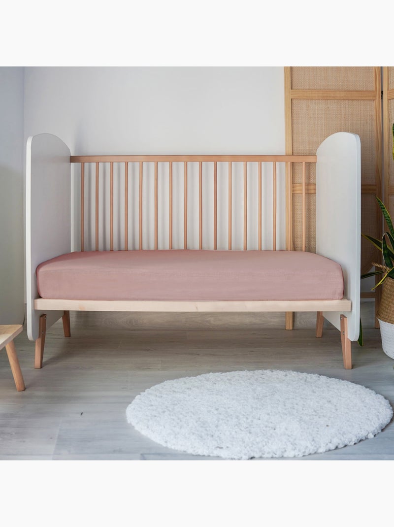 Drap-housse jersey bébé 100% coton Vieux rose - Kiabi
