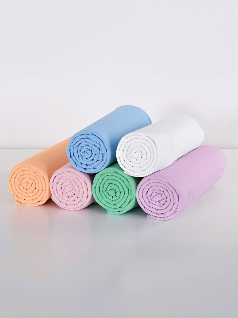 Drap housse jersey coton uni - lot de 2 - Afibel Blanc - Kiabi