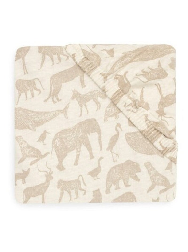 Drap housse Jersey en coton Beige - Kiabi