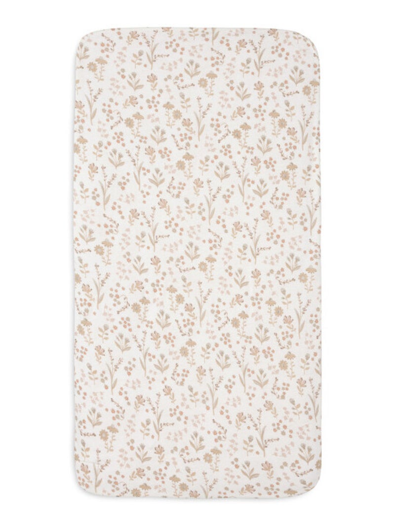 Drap housse Jersey en coton Bloomy Rose - Kiabi