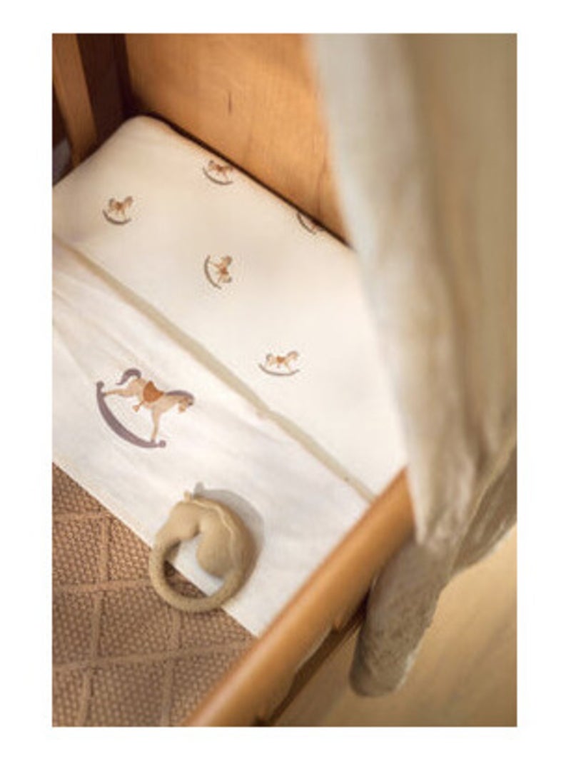 Drap housse Jersey en coton Jollein Beige - Kiabi