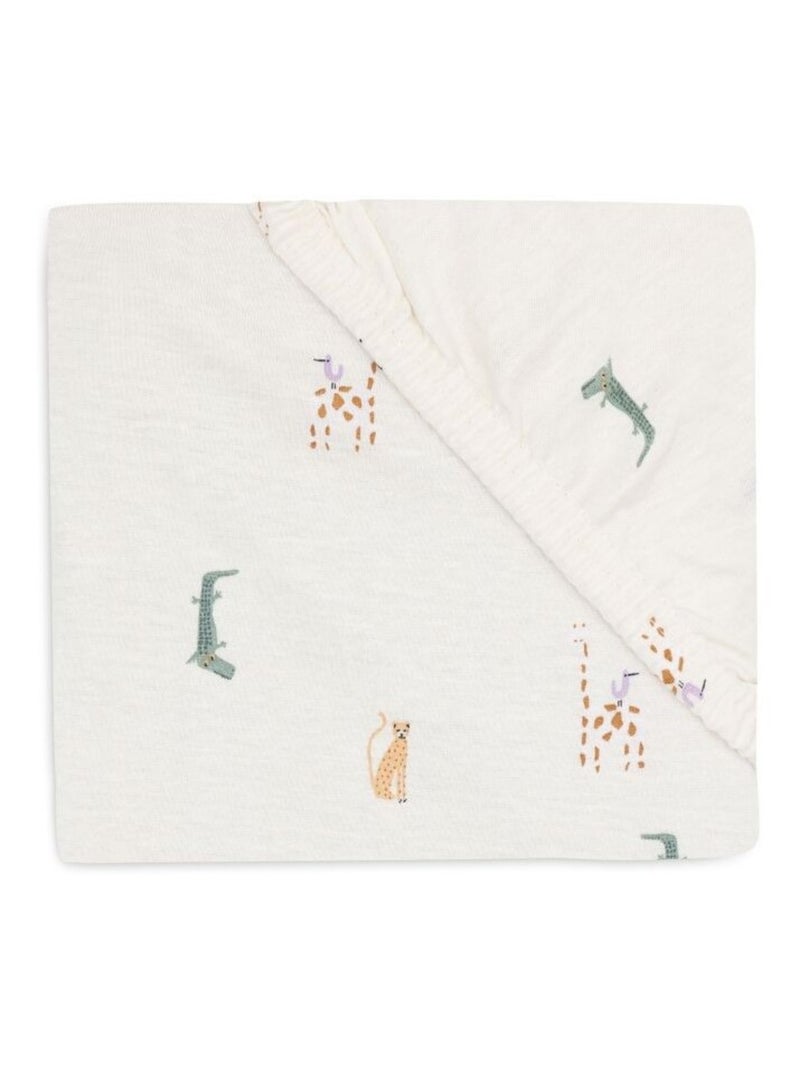 Drap housse Jersey en coton Jollein Blanc - Kiabi