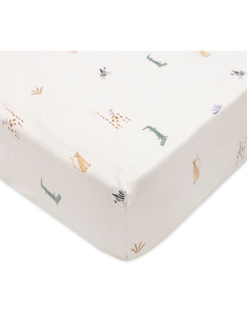 Drap housse Jersey en coton Jollein Blanc - Kiabi