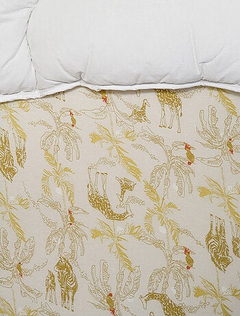 Drap housse Jersey enfant imprimé animaux de la savane