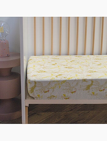 Drap housse Jersey enfant imprimé animaux de la savane