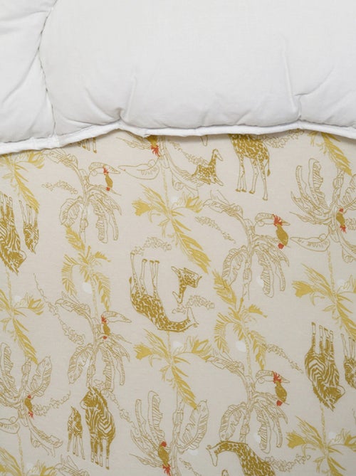 Drap housse Jersey enfant imprimé animaux de la savane - Kiabi