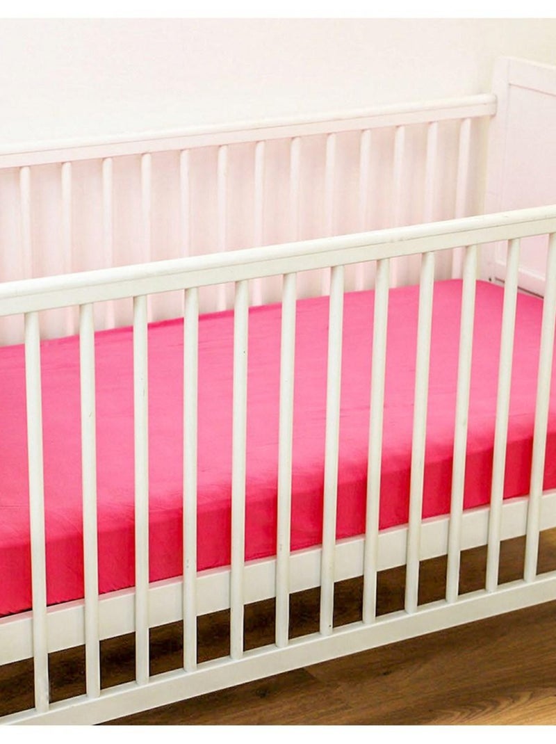Drap housse  jersey extensible 120 fils enfant KIDOR Rose - Kiabi