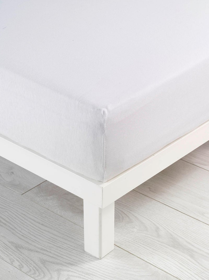 Drap housse jersey extensible Blanc - Kiabi