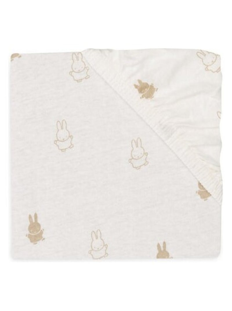 Drap housse Jersey Happy Miffy en coton Beige - Kiabi