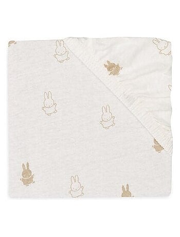 Drap housse Jersey Happy Miffy en coton Jollein