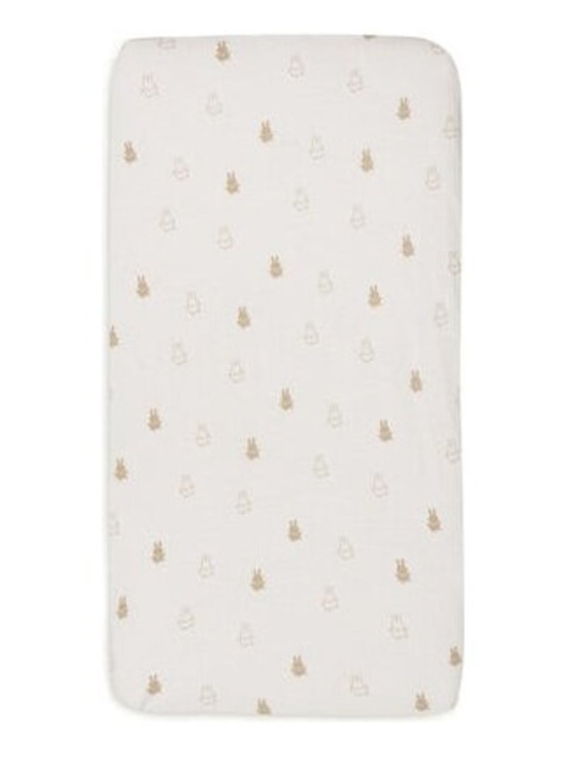 Drap housse Jersey Happy Miffy en coton Jollein Beige - Kiabi