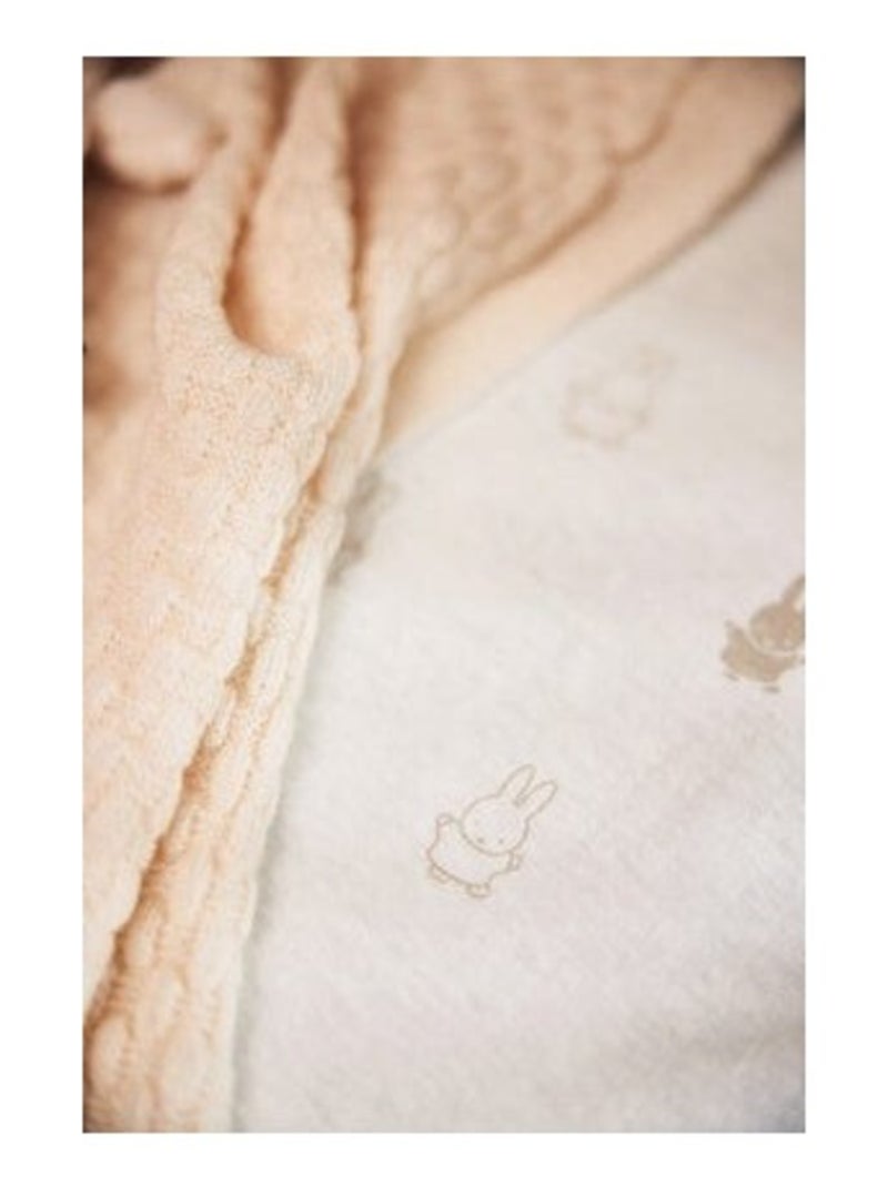 Drap housse Jersey Happy Miffy en coton Jollein Beige - Kiabi