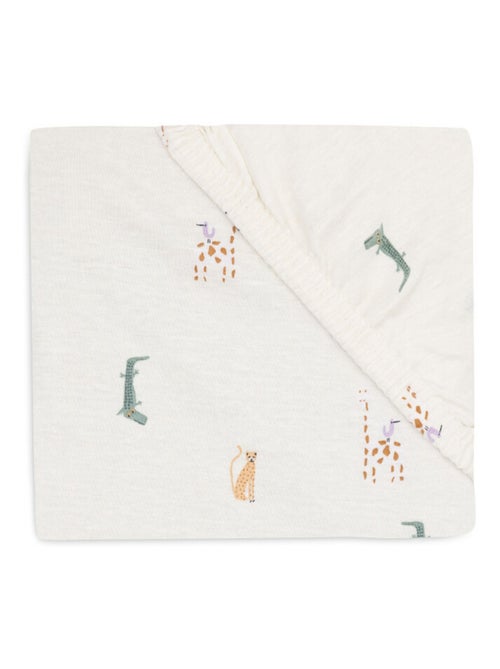 Drap-housse jersey lit bébé Jungle Jollein - Kiabi