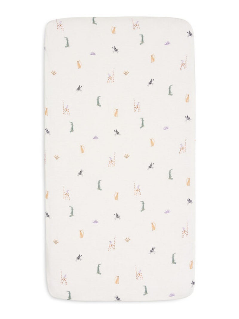 Drap-housse jersey lit bébé Jungle Jollein Bleu - Kiabi