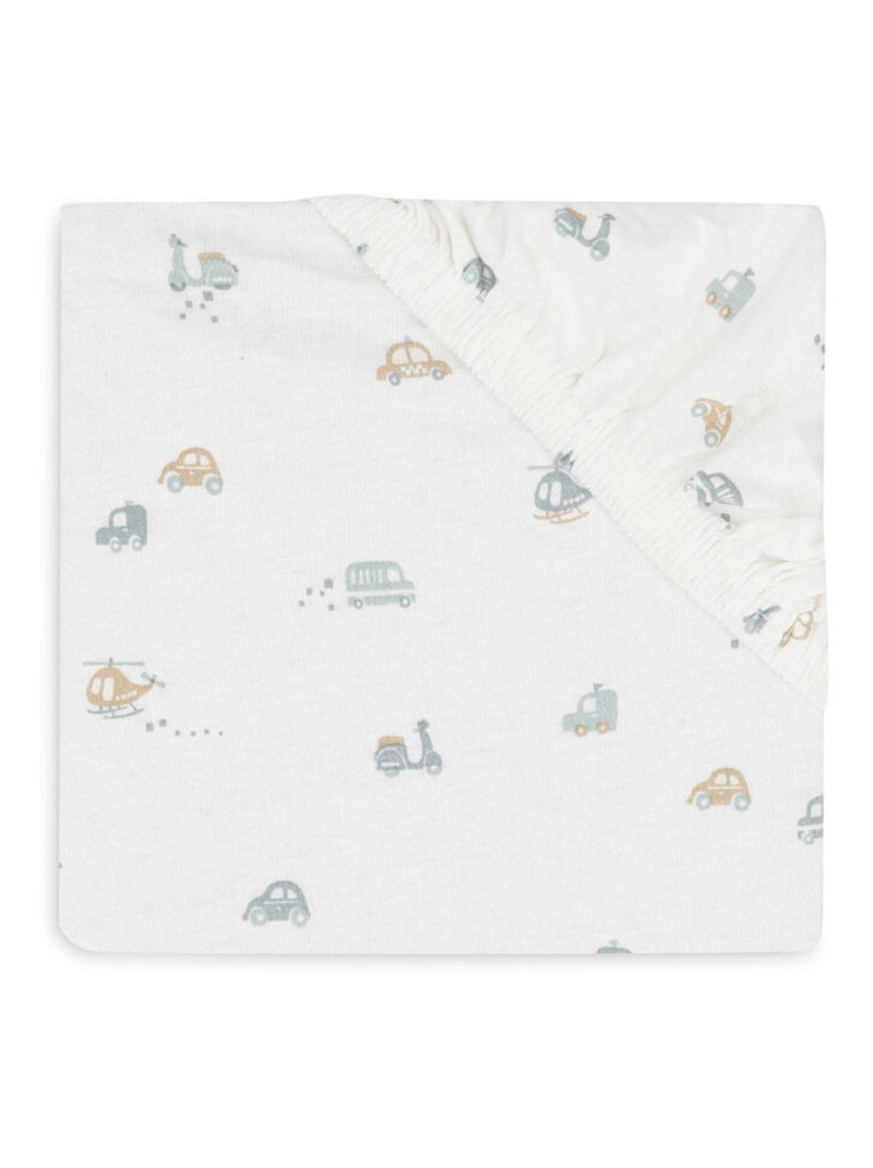 Drap-housse jersey lit bébé On The Go Bleu - Kiabi