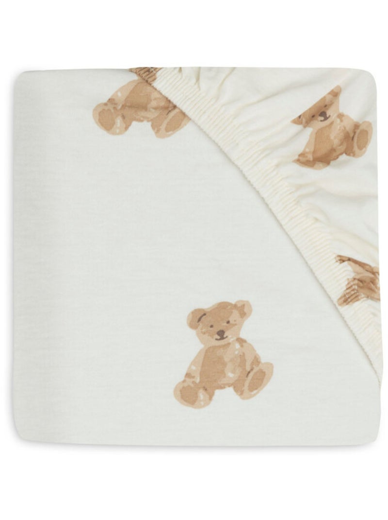 Drap-housse jersey lit bébé Teddy Bear Beige - Kiabi
