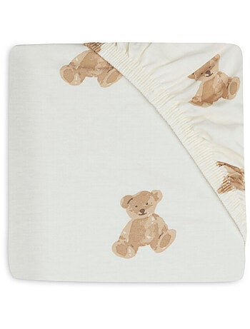 Drap-housse jersey lit bébé Teddy Bear Jollein