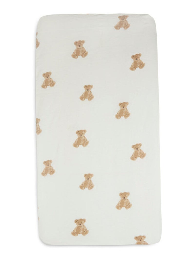 Drap-housse jersey lit bébé Teddy Bear Jollein Beige - Kiabi