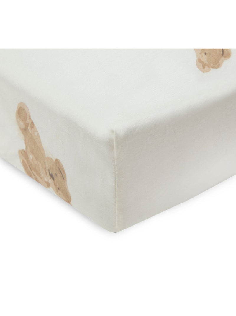 Drap-housse jersey lit bébé Teddy Bear Jollein Beige - Kiabi