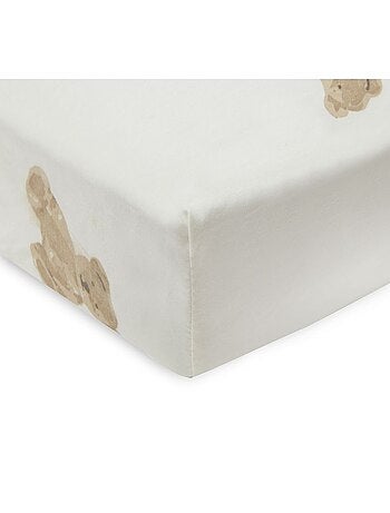 Drap housse Jersey Teddy Bear en coton Jollein