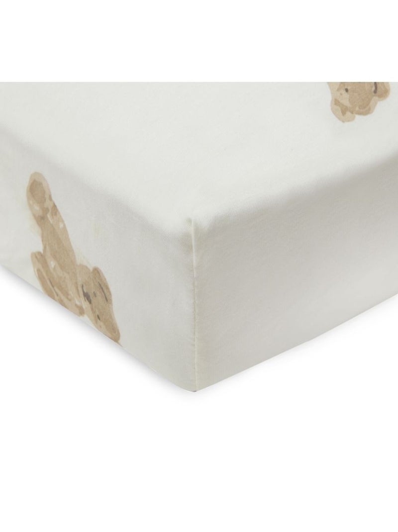 Drap housse Jersey Teddy Bear en coton Jollein Beige - Kiabi