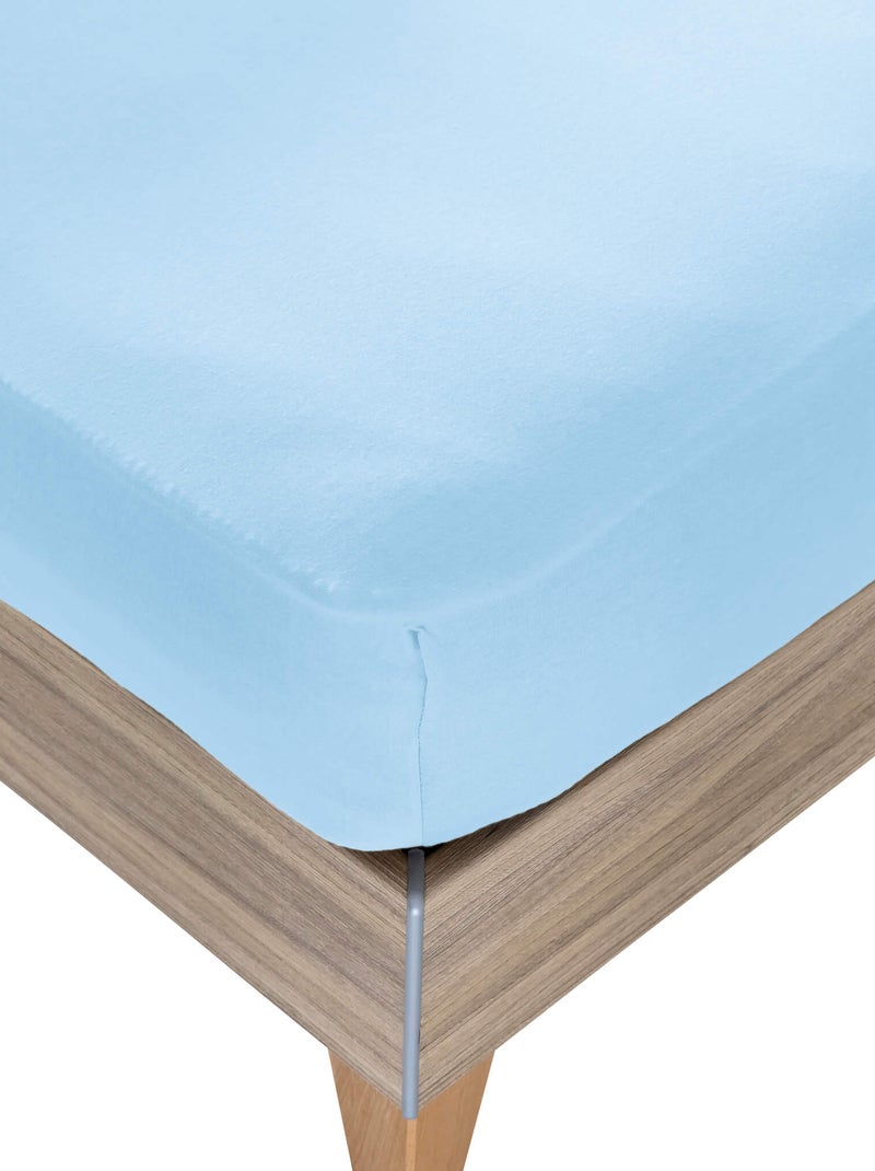 Drap housse jersey TPR pour sommier articulé Bleu ciel - Kiabi
