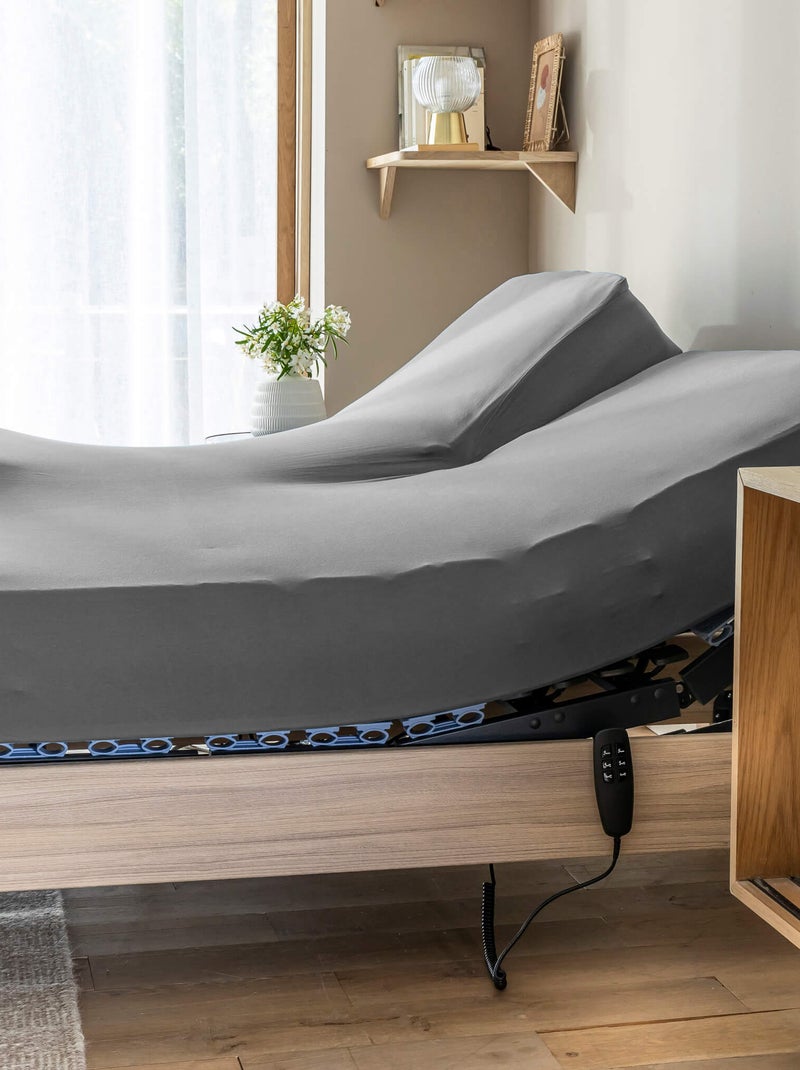 Drap housse jersey TPR pour sommier articulé Gris - Kiabi