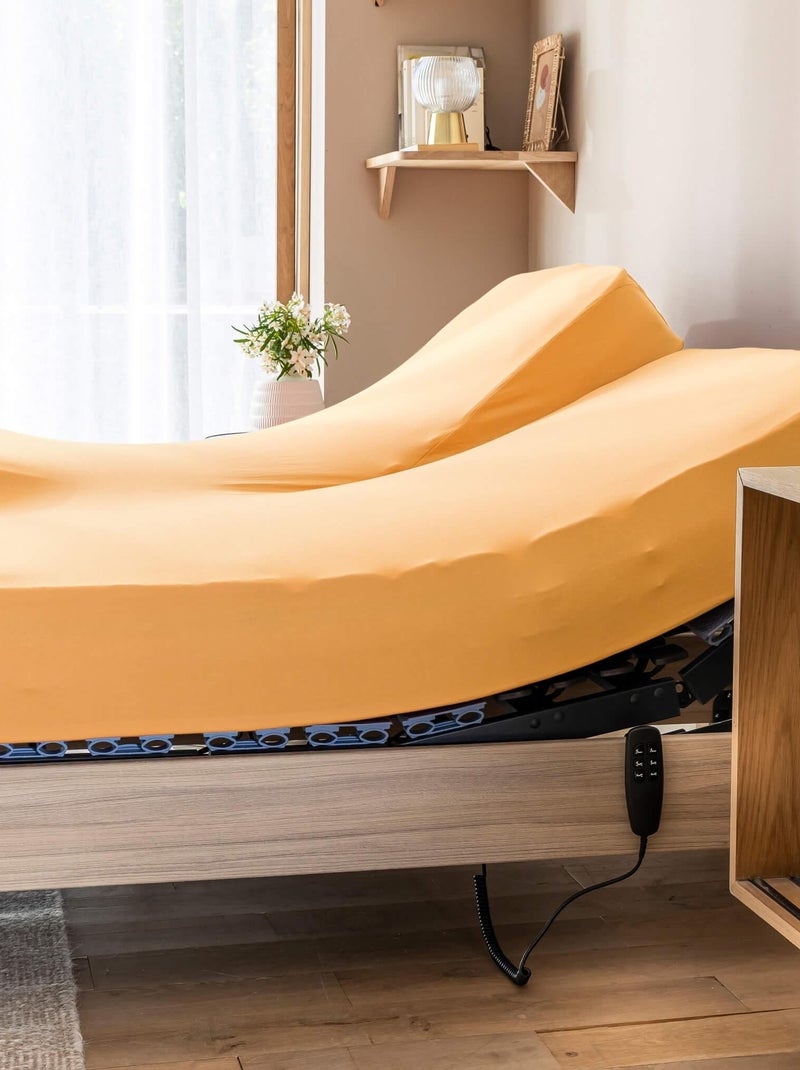 Drap housse jersey TPR pour sommier articulé Jaune - Kiabi