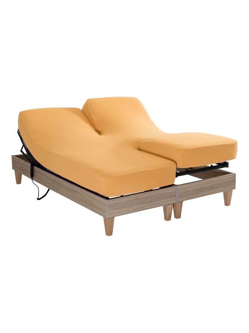 Drap housse jersey TPR pour sommier articulé Jaune - Kiabi