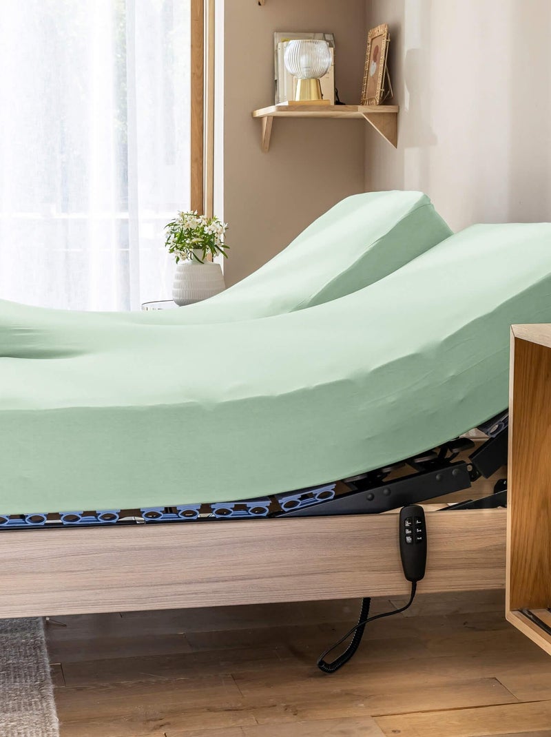 Drap housse jersey TPR pour sommier articulé Vert - Kiabi