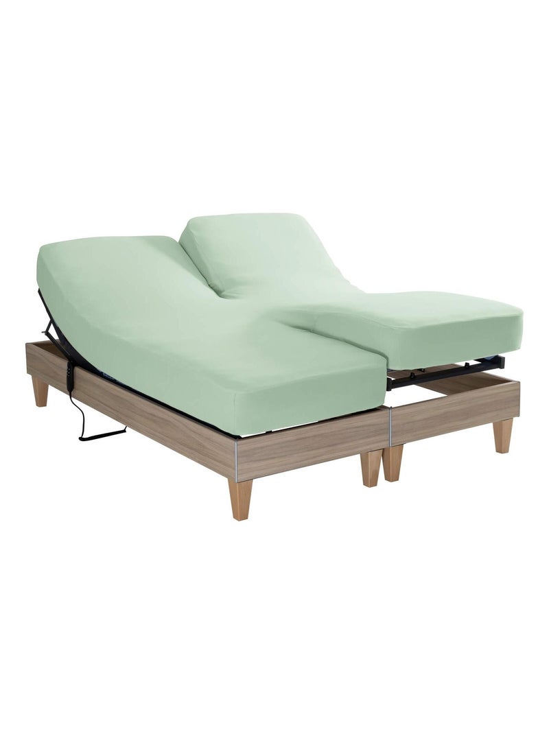 Drap housse jersey TPR pour sommier articulé Vert - Kiabi