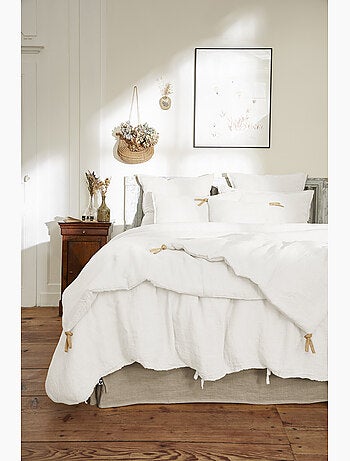 Drap Housse – Lin Lavé Français Luxe - Bonnet 30 cm - Soline