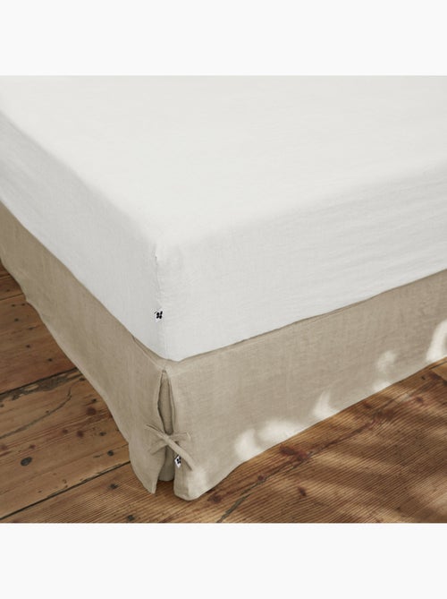 Drap Housse – Lin Lavé Français Luxe - Bonnet 30 cm - Soline - Kiabi
