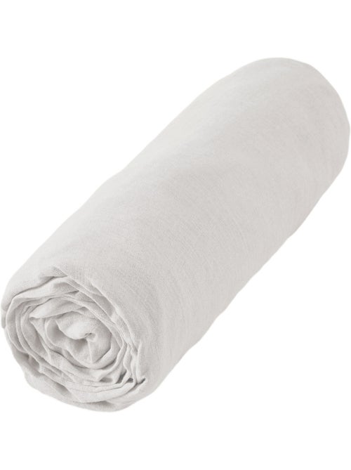 Drap Housse – Lin Lavé Français Luxe - Bonnet 30 cm - Soline - Kiabi