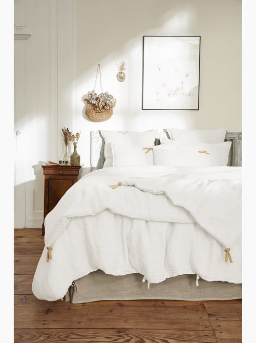 Drap Housse – Lin Lavé Français Luxe - Bonnet 30 cm - Soline - Kiabi