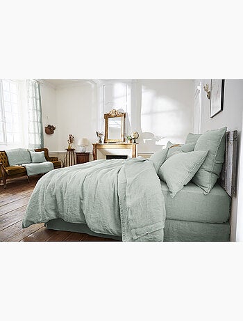 Drap Housse – Lin Lavé Français Luxe - Bonnet 30 cm - Soline