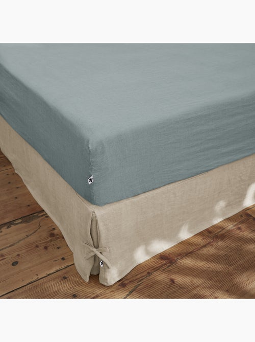 Drap Housse – Lin Lavé Français Luxe - Bonnet 30 cm - Soline - Kiabi