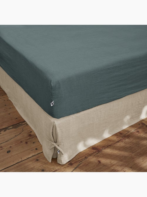 Drap Housse – Lin Lavé Français Luxe - Bonnet 30 cm - Soline - Kiabi