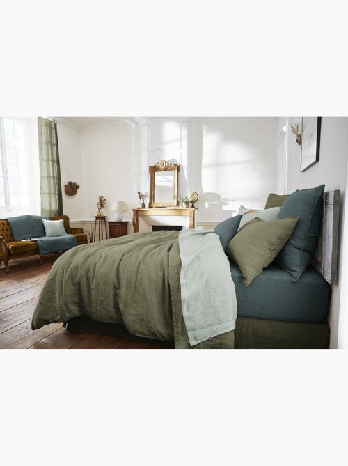 Drap Housse – Lin Lavé Français Luxe - Bonnet 30 cm - Soline - Kiabi