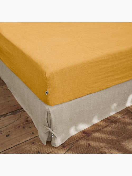 Drap Housse – Lin Lavé Français Luxe - Bonnet 30 cm - Soline - Kiabi