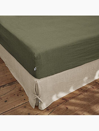 Drap Housse – Lin Lavé Français Luxe - Bonnet 30 cm - Soline