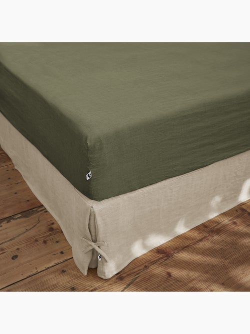 Drap Housse – Lin Lavé Français Luxe - Bonnet 30 cm - Soline - Kiabi