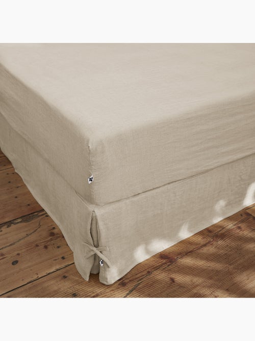 Drap Housse – Lin Lavé Français Luxe - Bonnet 30 cm - Soline - Kiabi