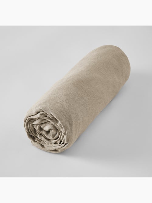 Drap Housse – Lin Lavé Français Luxe - Bonnet 30 cm - Soline - Kiabi