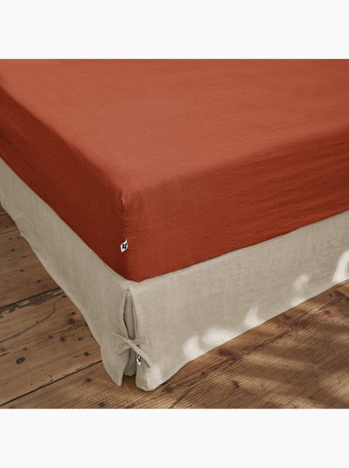 Drap Housse – Lin Lavé Français Luxe - Bonnet 30 cm - Soline - Kiabi