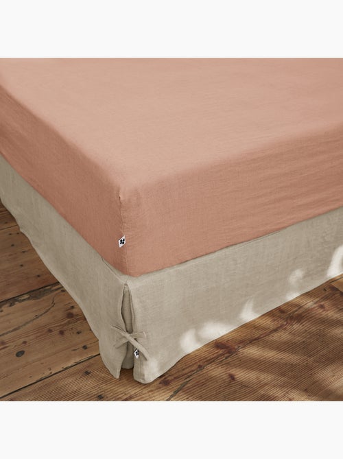 Drap Housse – Lin Lavé Français Luxe - Bonnet 30 cm - Soline - Kiabi