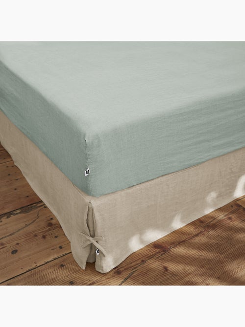 Drap Housse – Lin Lavé Français Luxe - Bonnet 30 cm - Soline - Kiabi