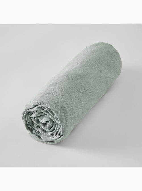 Drap Housse – Lin Lavé Français Luxe - Bonnet 30 cm - Soline - Kiabi