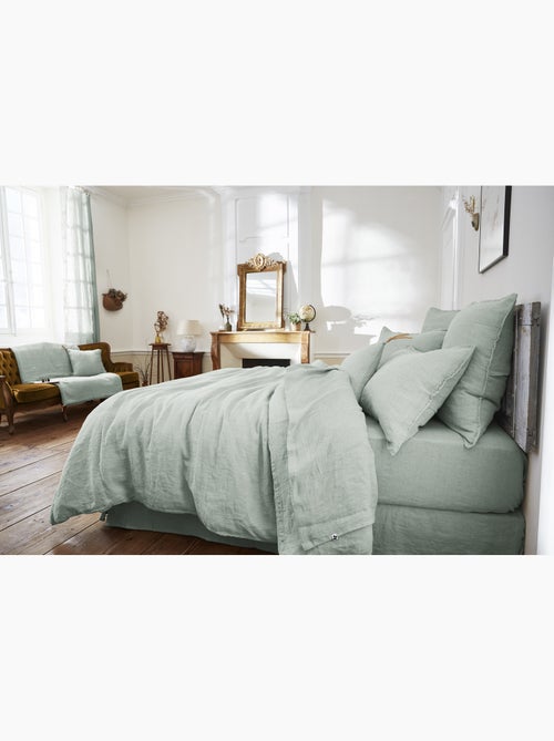 Drap Housse – Lin Lavé Français Luxe - Bonnet 30 cm - Soline - Kiabi